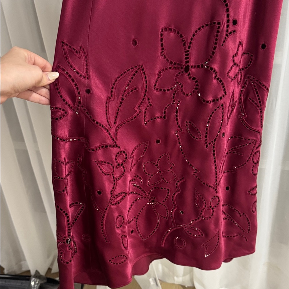 Red Satin Halter Gown